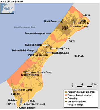 Gaza Map Palestine