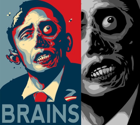 barack obama monkey. zombama-brains-pop-monkey-t-
