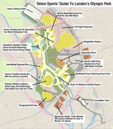 London Olympic park, map,