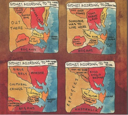 funny sidney australia map
